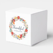 Gepersonaliseerde Thanksgiving Dankbare Herfst Bedankdoosjes (Achterkant)
