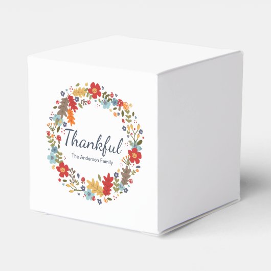 Gepersonaliseerde Thanksgiving Dankbare Herfst Bedankdoosjes (Achterkant)