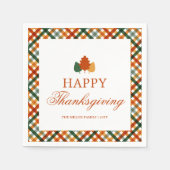 Gepersonaliseerde Thanksgiving Dinner Party servet (Voorkant)