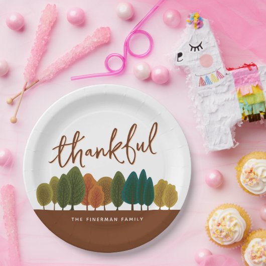 Gepersonaliseerde Thanksgiving Feest dankbaar naja Papieren Bordje (Feest)
