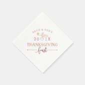 Gepersonaliseerde Thanksgiving Feest Servet (Hoek)