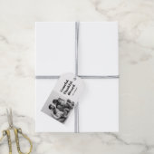 Gepersonaliseerde Thanksgiving gezinsfoto Cadeaulabel (Met Touw)