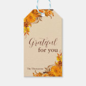 Gepersonaliseerde Thanksgiving Gift Label Cadeaulabel (Voorkant)