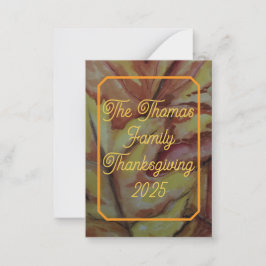 Gepersonaliseerde Thanksgiving Heilige Kaart – "Ze Notitiekaartje