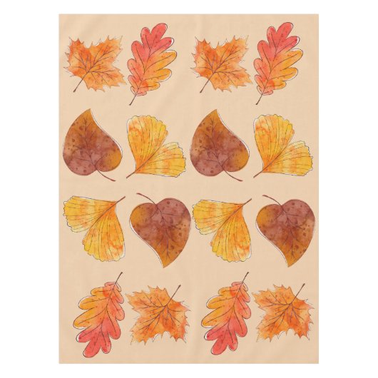 Gepersonaliseerde Thanksgiving Herfst kleur Tafelkleed (Voorkant)