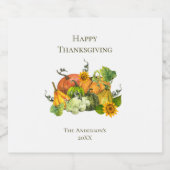 Gepersonaliseerde Thanksgiving Herfst najaar pompo Bier Etiket (Enkel label)