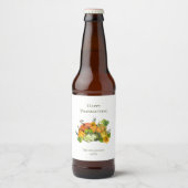 Gepersonaliseerde Thanksgiving Herfst najaar pompo Bier Etiket (Voorkant)