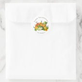 Gepersonaliseerde Thanksgiving Herfst najaar pompo Ronde Sticker (Tas)