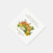 Gepersonaliseerde Thanksgiving Herfst najaar pompo Servet (Hoek)