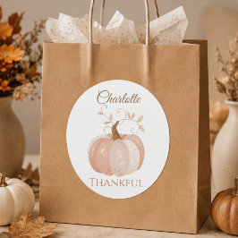 Gepersonaliseerde Thanksgiving – Herfst Pompoen Da Ronde Sticker