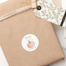 Gepersonaliseerde Thanksgiving - Herfst pompoen da Ronde Sticker