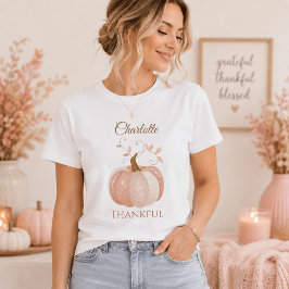 Gepersonaliseerde Thanksgiving – Herfst Pompoen Da T-shirt