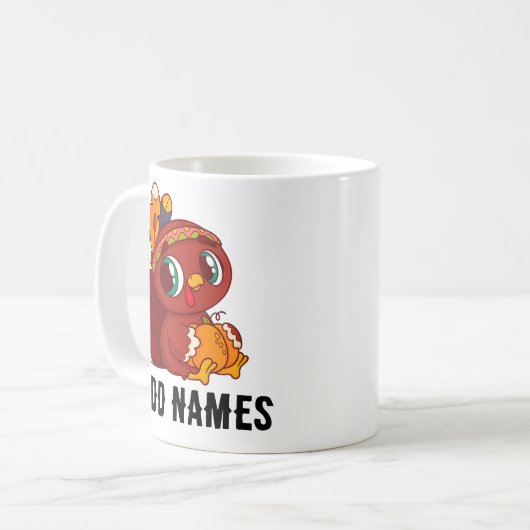 Gepersonaliseerde Thanksgiving Koffie Mokken Grapp (Voorkant links)