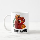 Gepersonaliseerde Thanksgiving Koffie Mokken Grapp (Links)