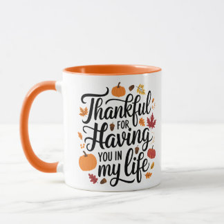 Gepersonaliseerde Thanksgiving Koppels Gift Dankba Mok