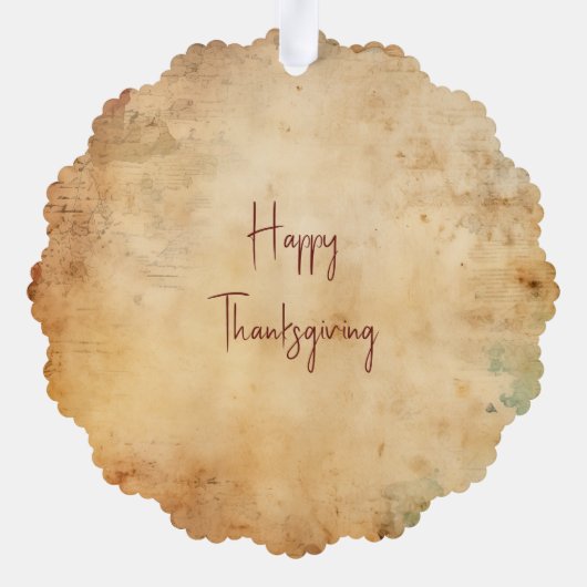 Gepersonaliseerde Thanksgiving papier Ornamenten (Achterkant)