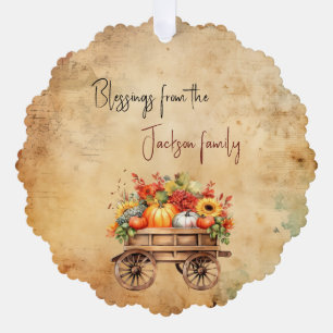 Gepersonaliseerde Thanksgiving papier Ornamenten