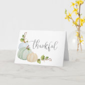 Gepersonaliseerde Thanksgiving pompoen kaart (Gele Bloem)