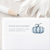Gepersonaliseerde Thanksgiving pompoen waterverf Etiket (Insitu)