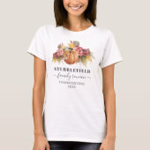 Gepersonaliseerde Thanksgiving reunion Pumpkin T-shirt (Voorkant)