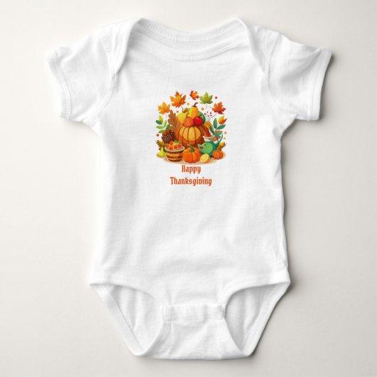Gepersonaliseerde Thanksgiving Romper (Voorkant)