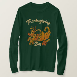 Gepersonaliseerde Thanksgiving T-shirt met lange m