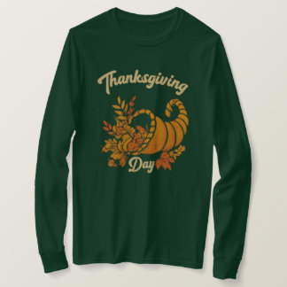 Gepersonaliseerde Thanksgiving T-shirt met lange m