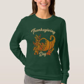 Gepersonaliseerde Thanksgiving T-shirt met lange m (Voorkant)