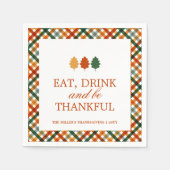 Gepersonaliseerde Thanksgiving Thanksgiving diner Servet (Voorkant)