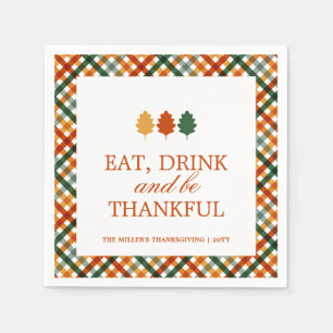 Gepersonaliseerde Thanksgiving Thanksgiving diner Servet