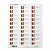 Gepersonaliseerde Thanksgiving Turkije in het bos Etiket (Full Sheet)