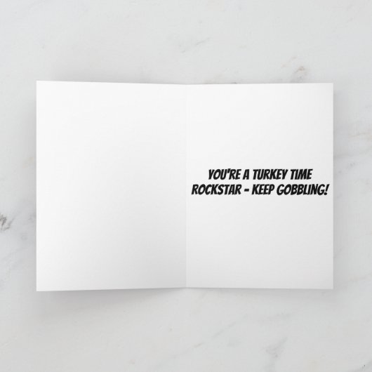 Gepersonaliseerde Thanksgiving Turkije Verjaardag Kaart (Binnen)