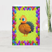 Gepersonaliseerde Thanksgiving Turkije Wenskaart Kaart (Achterkant)