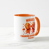 Gepersonaliseerde Thanksgiving van nichtje Mok (Voorkant rechts)