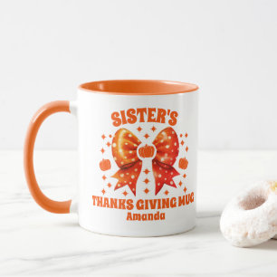Gepersonaliseerde Thanksgiving van zus Mok