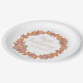 Gepersonaliseerde Thanksgiving | Waterverf valblad Papieren Bordje (Gekanteld)