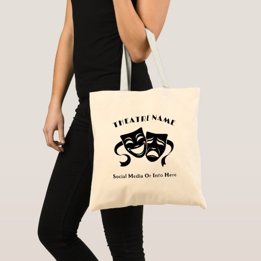 Gepersonaliseerde theateracteerles Logo of naam Tote Bag (Voorkant (product))