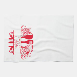 Gepersonaliseerde theedoek met naam Keukenhanddoek