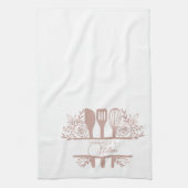 Gepersonaliseerde theedoek met naam Keukenhanddoek (Verticaal)