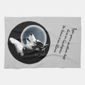 Gepersonaliseerde theekgeschoonde Hondenliefhebber Theedoek (Horizontaal)