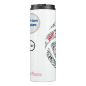 Gepersonaliseerde thermische mok van het Netball T (Achterkant)