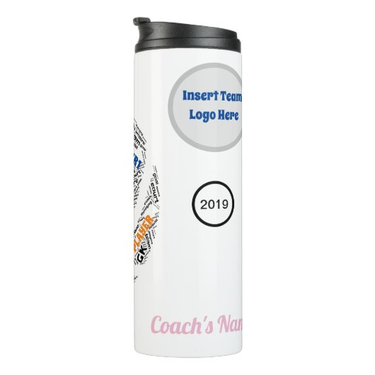 Gepersonaliseerde thermische mok van het Netball T (Geroteerd rechts)