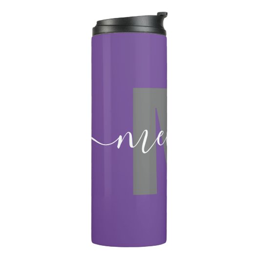 Gepersonaliseerde thermische monogram thermosbeker (Gedraaid links)