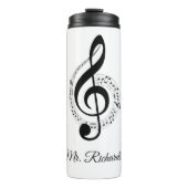 Gepersonaliseerde thermische tumbler met muzieknot thermosbeker (Voorkant)