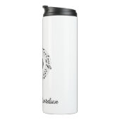 Gepersonaliseerde thermische tumbler met muzieknot thermosbeker (Geroteerd rechts)