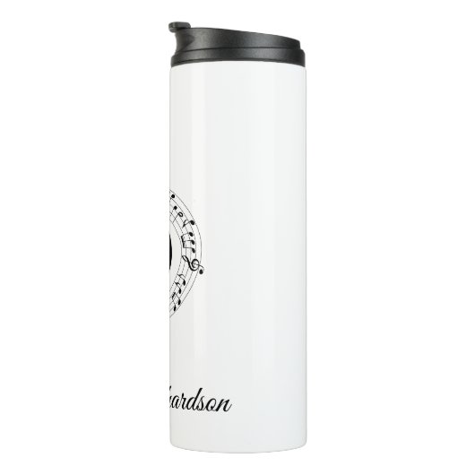 Gepersonaliseerde thermische tumbler met muzieknot thermosbeker (Geroteerd rechts)