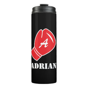 Gepersonaliseerde Thermische Tumbler met rode boks Thermosbeker