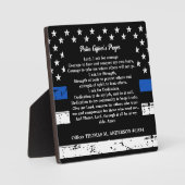 Gepersonaliseerde Thin Blue Line Police Officer Pr Fotoplaat (Voorkant)