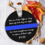 Gepersonaliseerde Thin Blue Line Police Officers P Sleutelhanger<br><div class="desc">Dun Blue Line Police Officers bidden: "God, laat onze politieagenten vallen. Houd ze zowel dag als nacht veilig. Geef ze kracht en moed om alles wat goed is af te dwingen." Ideaal voor alle politieagenten en politieagenten. Deze gebeden sleutelhangers zijn perfect voor de politiediensten, of om als dank te sturen...</div>