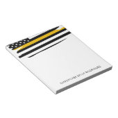 Gepersonaliseerde Thin Gold Line Dispatcher Notitieblok (Schuin)